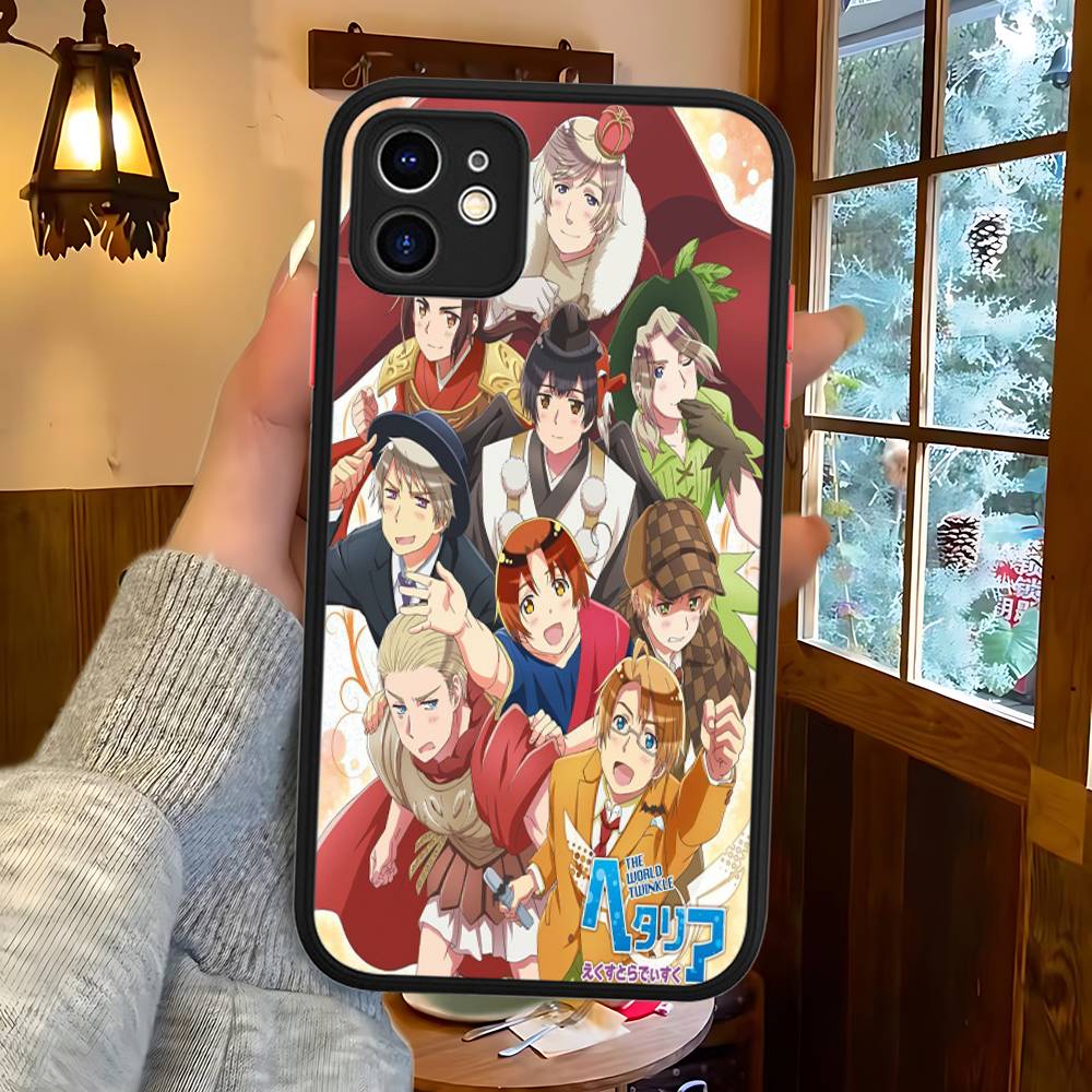 Cartoon Hetalia Axis Powers Phone Case For IPhone 11 12 13 14 15 16 Pro Plus X XS MAX Matte Bumper Shockproof Cover