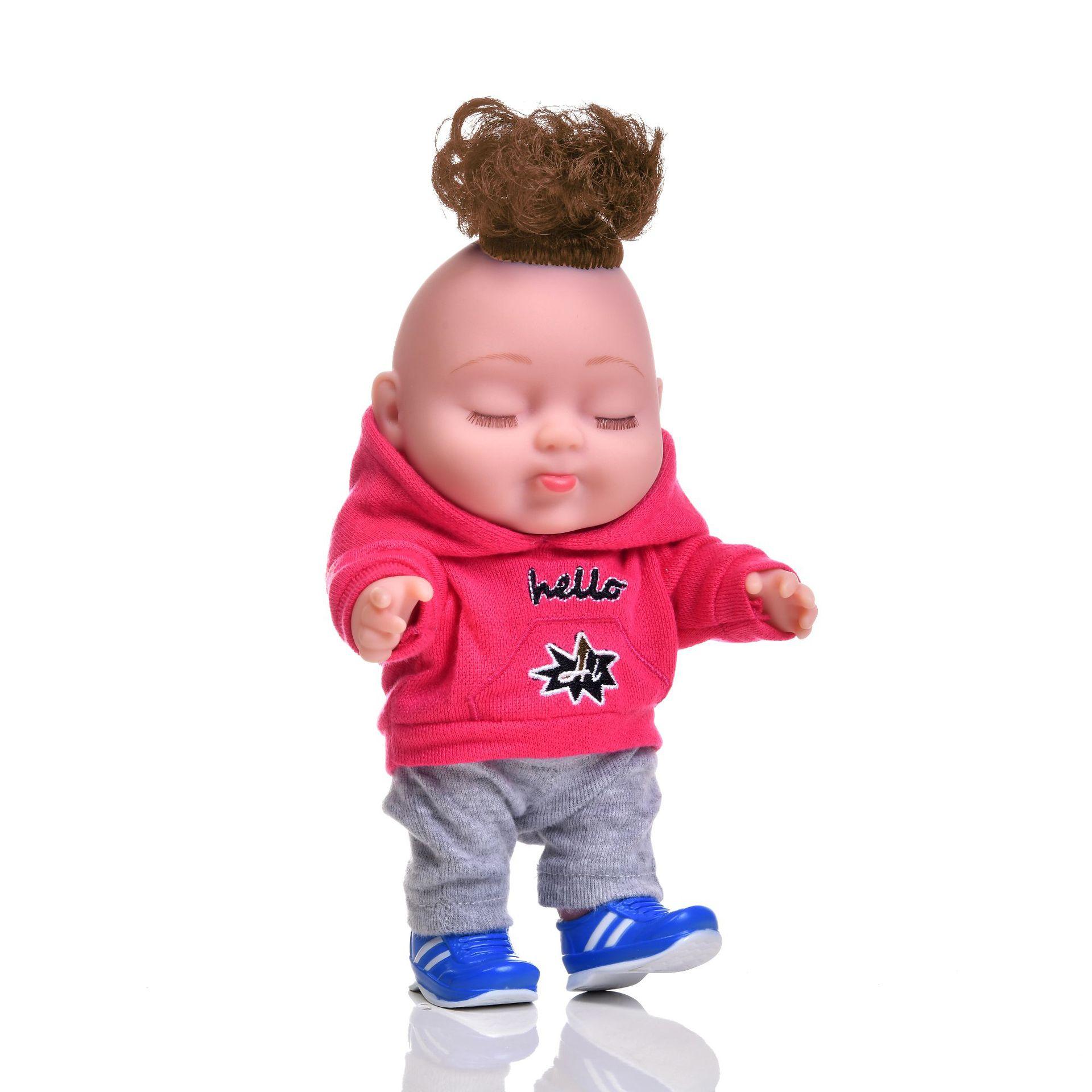 

Shake The Same 22cm Vinyl Doll Doll Tide Play Doll Little Boy Ornaments Children s Day Toy Gift Wholesale 22cm розовый