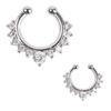 Alloy Diamond Faux Nose Ring Jewelry with No-Hole Clip Design