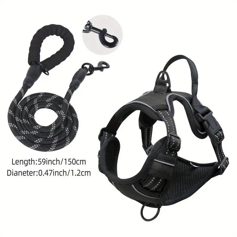 Service Dog Harness Front Clip Heavy Duty Reflective Easy Control Handle For Large Dog Walking Easy To Control For Small Medium