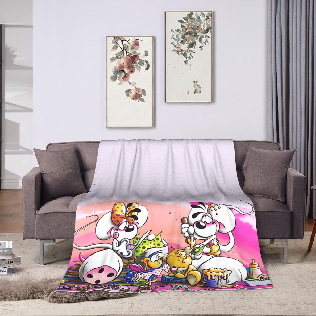 Christmas Diddl Super Soft Blankets  Travel Plush Throw Blanket Funny Living Room Flannel Bedspread Sofa Bed Cover