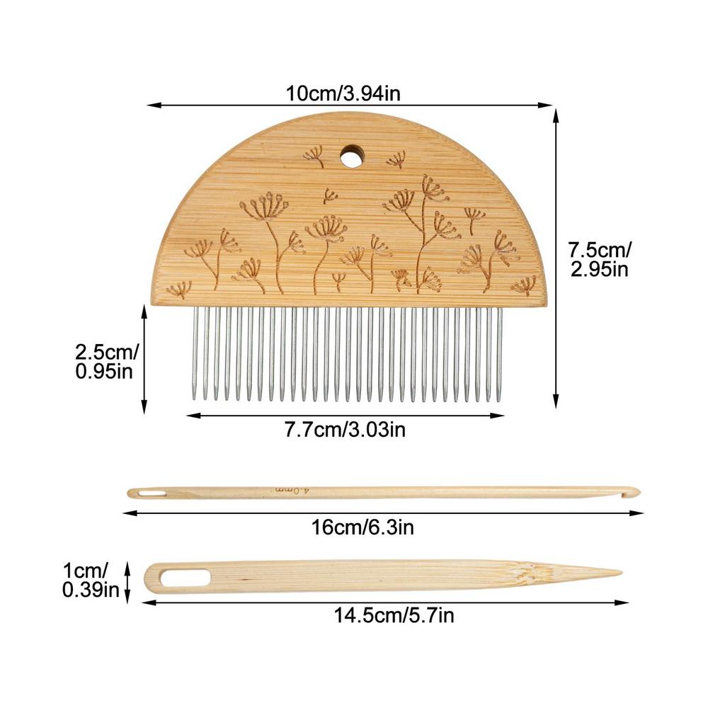 Tapestry Weaving Loom Kit Wooden Multi-craft Weaving Loom Large Frame Tapestry Weaving Machine With Crochet And Braiding Comb