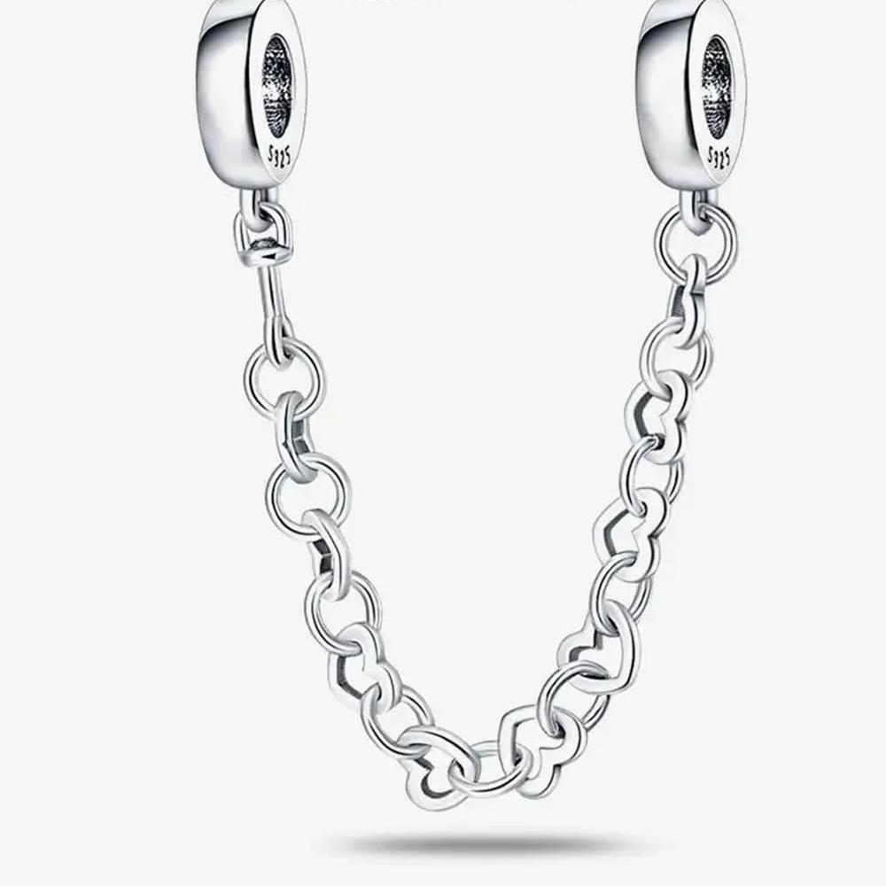 New In Color Zircon Angle Round Clip Bead Fit Pan Original Bracelet Women Copper Safety Chain Jewelry Gift