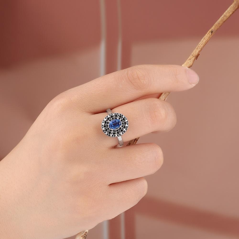 Elegant 925 sterling silver women's earrings natural blue kyanite Classic jewelry Gemstone Banquet and birthday gifts