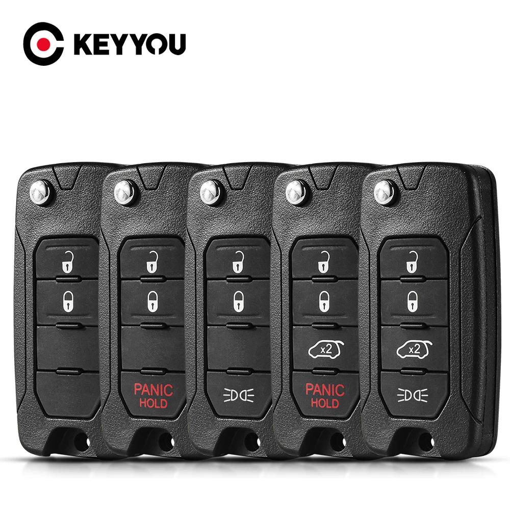 For Jeep Renegade Compass Patriot Liberty - 2/3/4 Buttons Remote Flip Key Shell Remote Car Key Shell Sip22 Blade