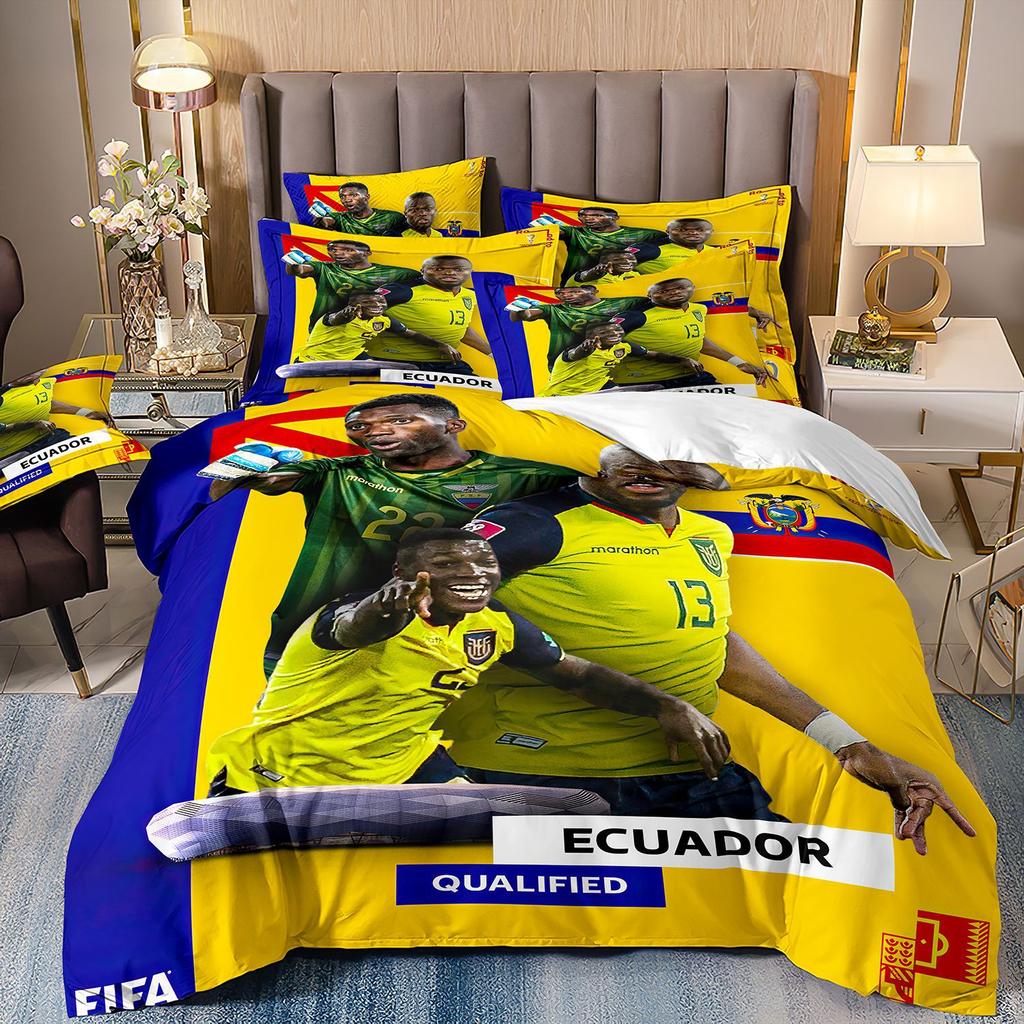 Home Textile Quilt Set Four-Piece World Cup Football 3D Printing Three-Piece Bedding