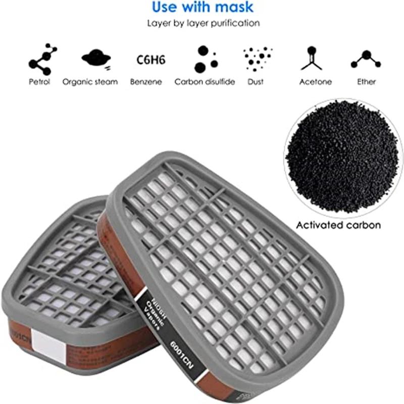 Pełnotwarzowa maska gazowa Respirator 6800 do kwasów, substancji organicznych, amoniaku, farb, chemikaliów, pestycydów - Laboratoryjna przeciwpyłowa z wieloma filtrami
