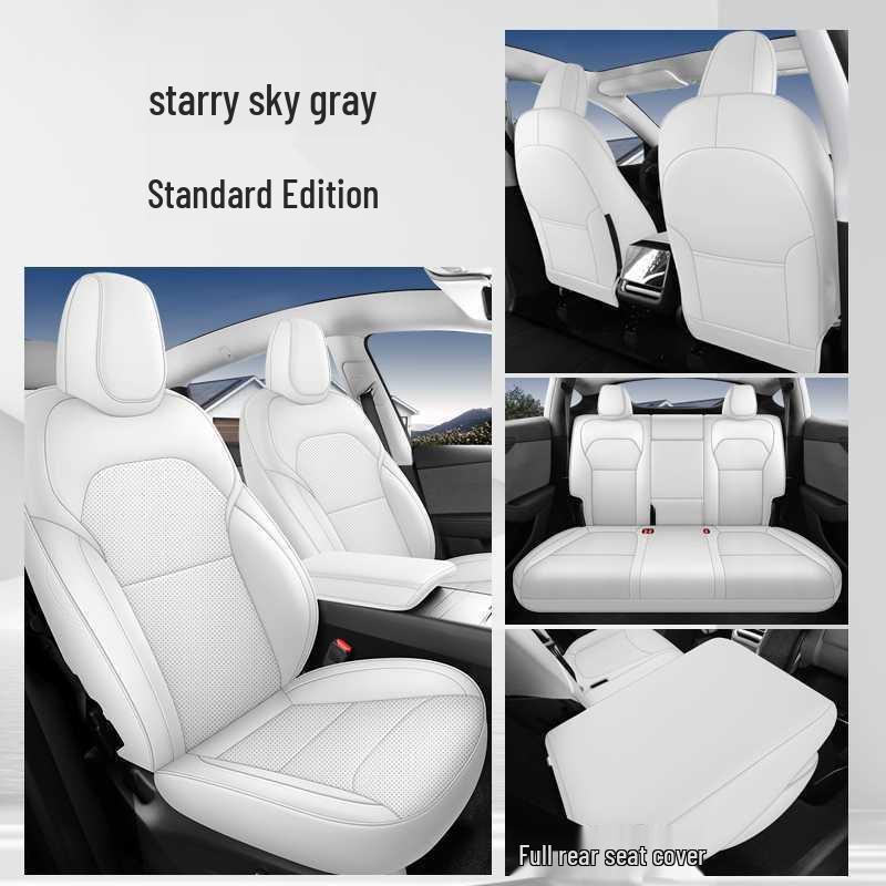 Tesla Model Y All-Season Wear-Resistant Leather Seat Covers & Cushions