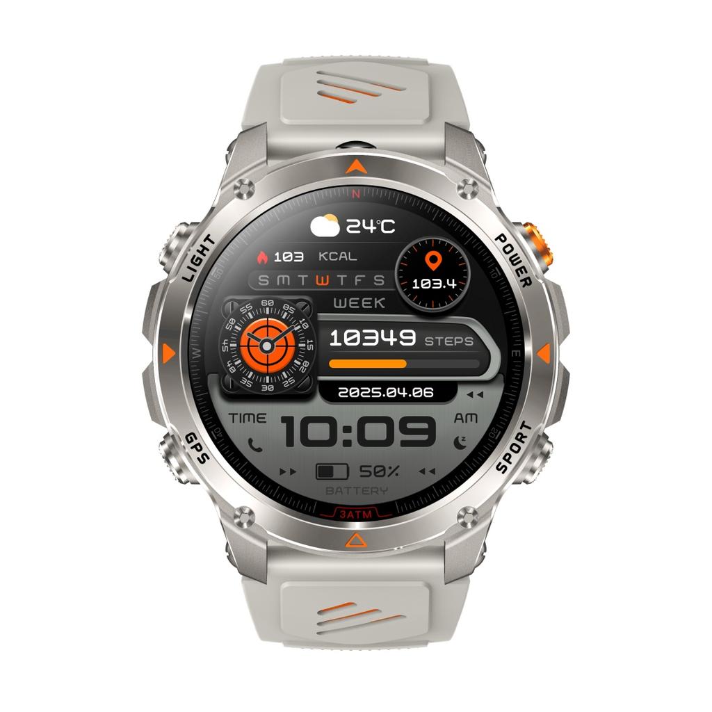 Rainbuvvy HT37 GPS Chytré hodinky 1,46palcový IPS displej Bluetooth hovor Vodotěsnost IP68 Svítilna Srdeční tep 540mAh Android Sportovní hodinky