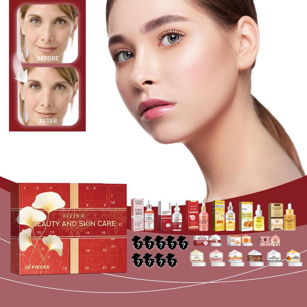 EELHOE 24 Compartments Beauty Blind Box Hydrating Skin Care Moisturizing Moisturizing Beauty Set