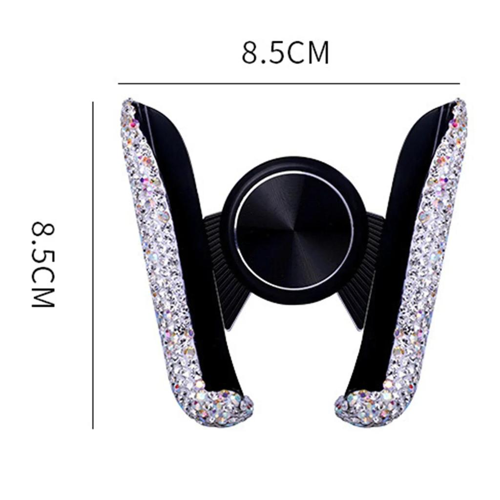 Car Phone Holder Diamond Crystal Car Air Vent Mount Clip Mobile Phone Holder Stand In Auto Bracket Interior Accessories