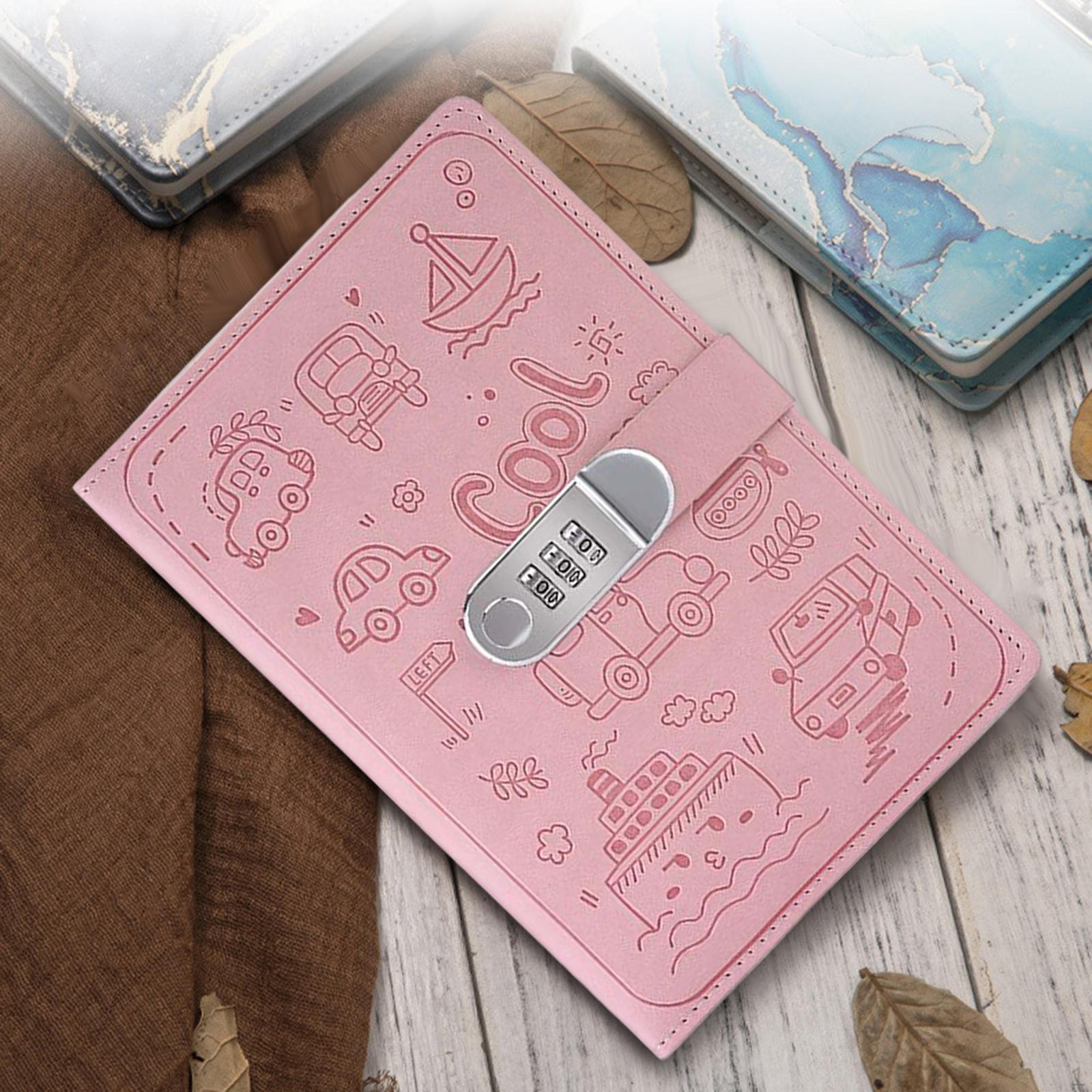 

Дневник с замком, 200 страниц, блокнот для записи паролей, блокнот для путешествий розовый