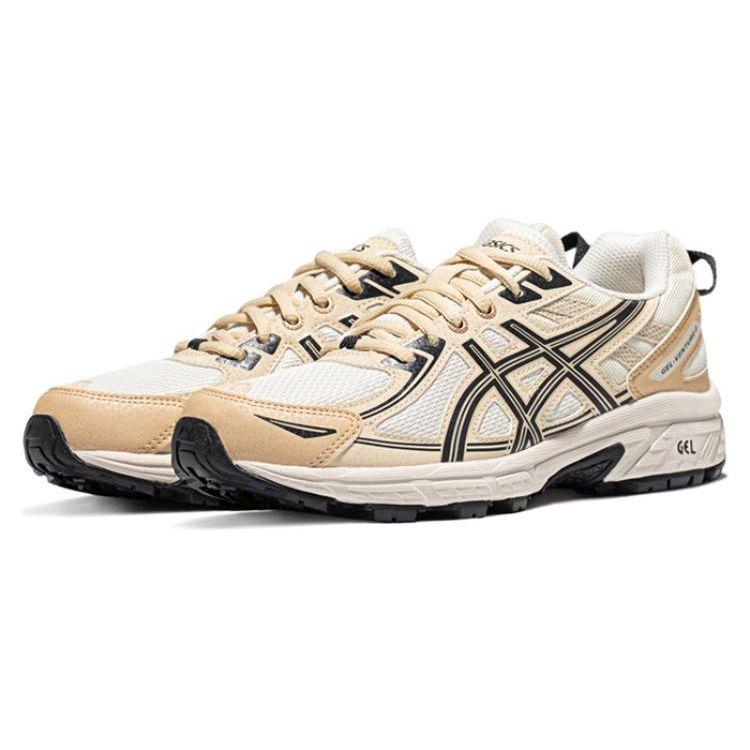 Asics Gel-Venture 6 Breathable Traction Durable Low-Top Casual Running Shoes Women Sneaker White Beige 1012B359-105