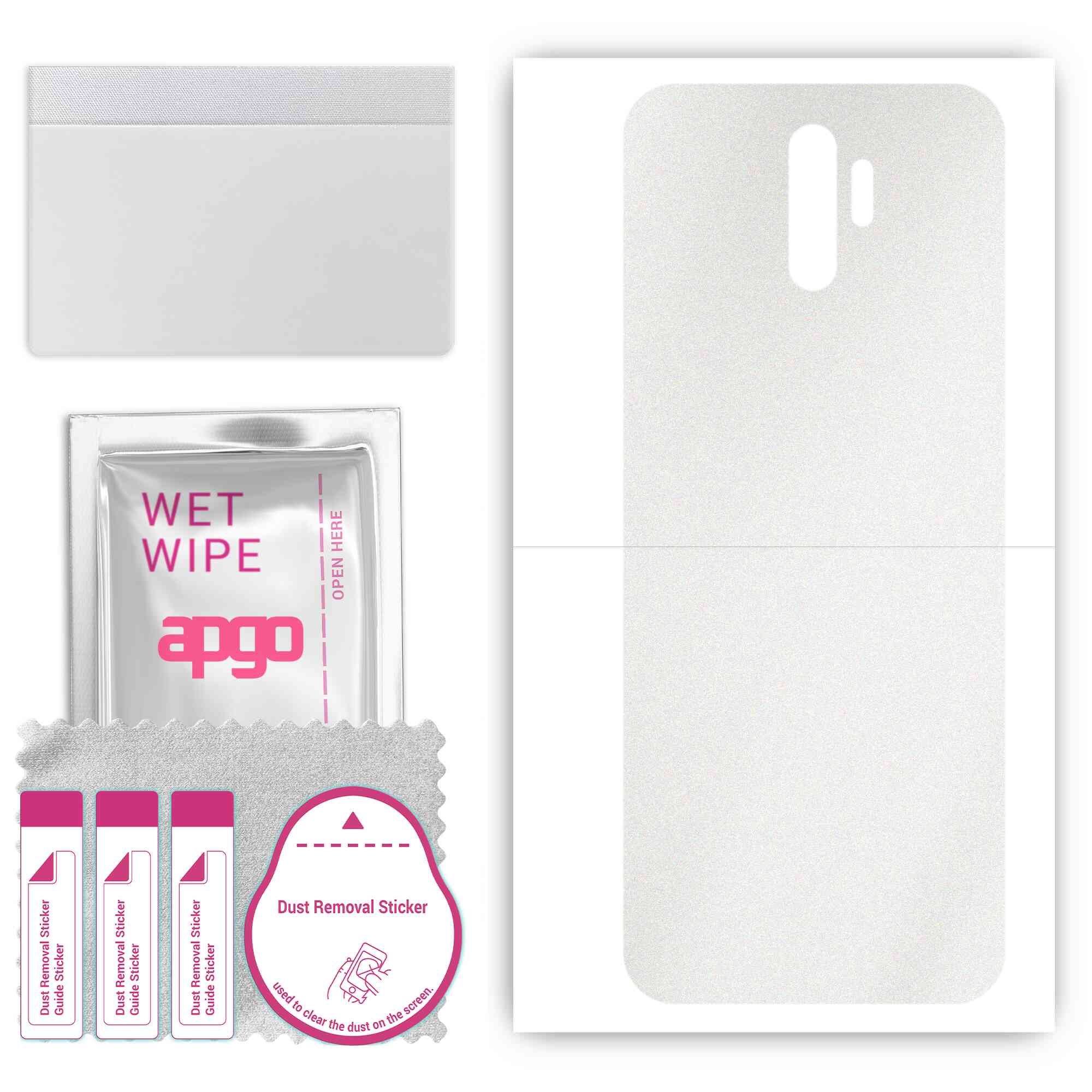 

apgo Protective Skin Sticker for the back compatible with Oppo A11, Wrap Film, Foil, Vinyl - Pattern Matte Transparent