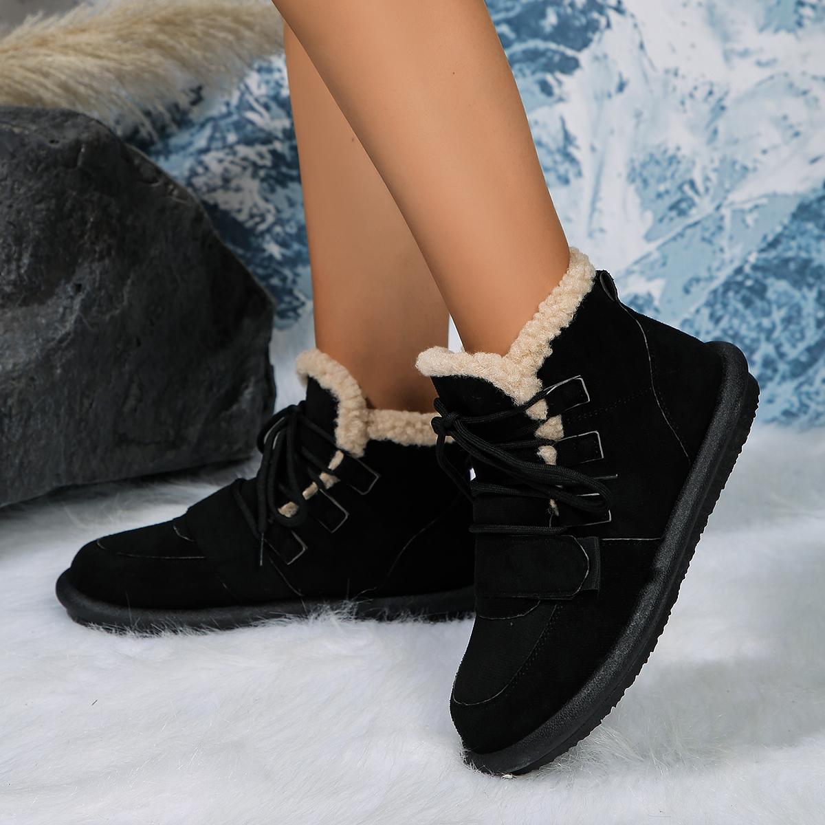 Модные женские ботинки удобные легкие модные ботинки для отдыха на природе весенние и осенние повседневные ботинки с неглубоким носком обувь с круглым носком для женщин 35 чёрный 4984₽