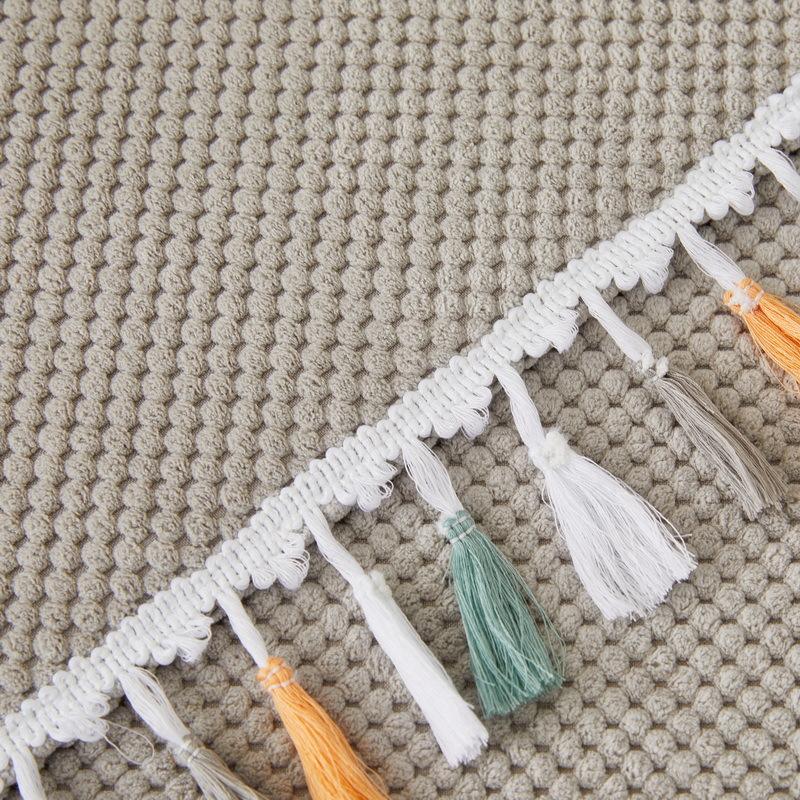 Corduroy Tassels Sofa Cushion Modern Simple High-end Non-slip Sofa Cushion Solid Color Soft Four Seasons Universal Couch Cover