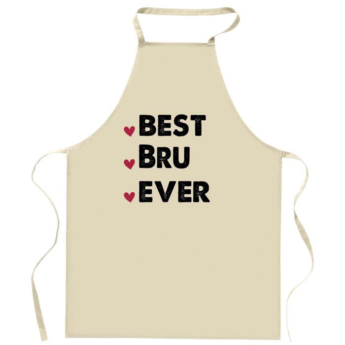 Tablier de cuisine - COPINE Best Ever - Coton résistant - Impression France - Liens ajustables