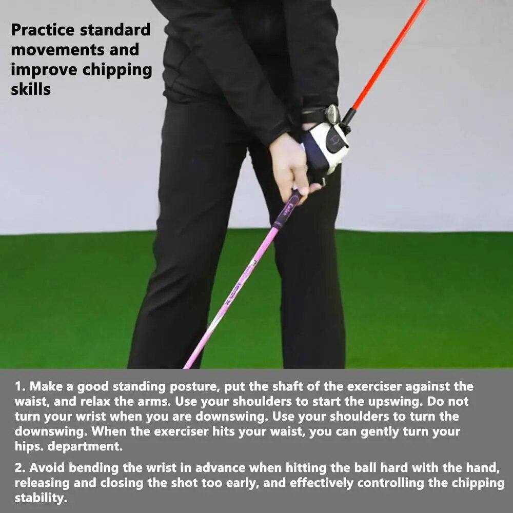 Golf Swing Trainer Stick Beginner Golf Cut Indicator Activity Buckle Golf Chipping Auxiliary Training Golf Gesture Correction