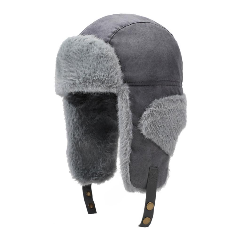 Unisex Lined Winter Trapper Hat with Ear for Outdoor Cycling and Skiing