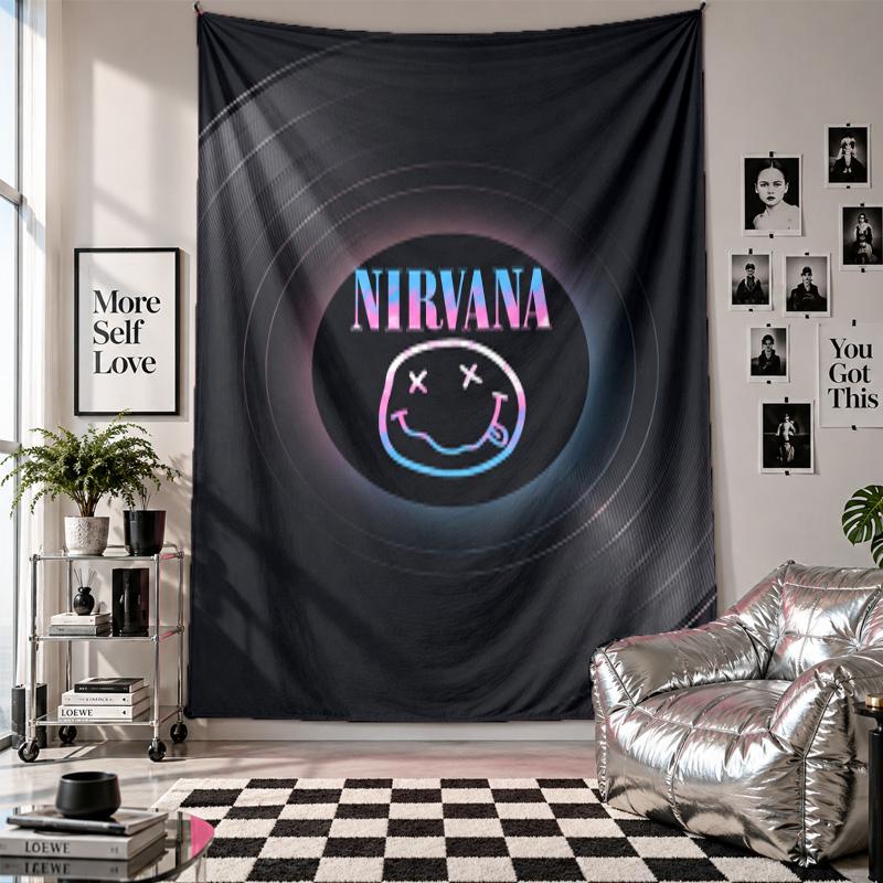 Nirvana Wandteppich Heimdekoration Wandbehang Tuch für Schlafzimmer Wohnzimmer Hintergrund