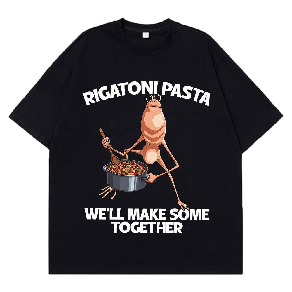 

Rigatoni Pasta Marcus The Worm Funny Meme Tshirt Men Women Harajuku Tshirt Shortsleeved Loose Casual Cotton Hiphop Tshirt 3XL