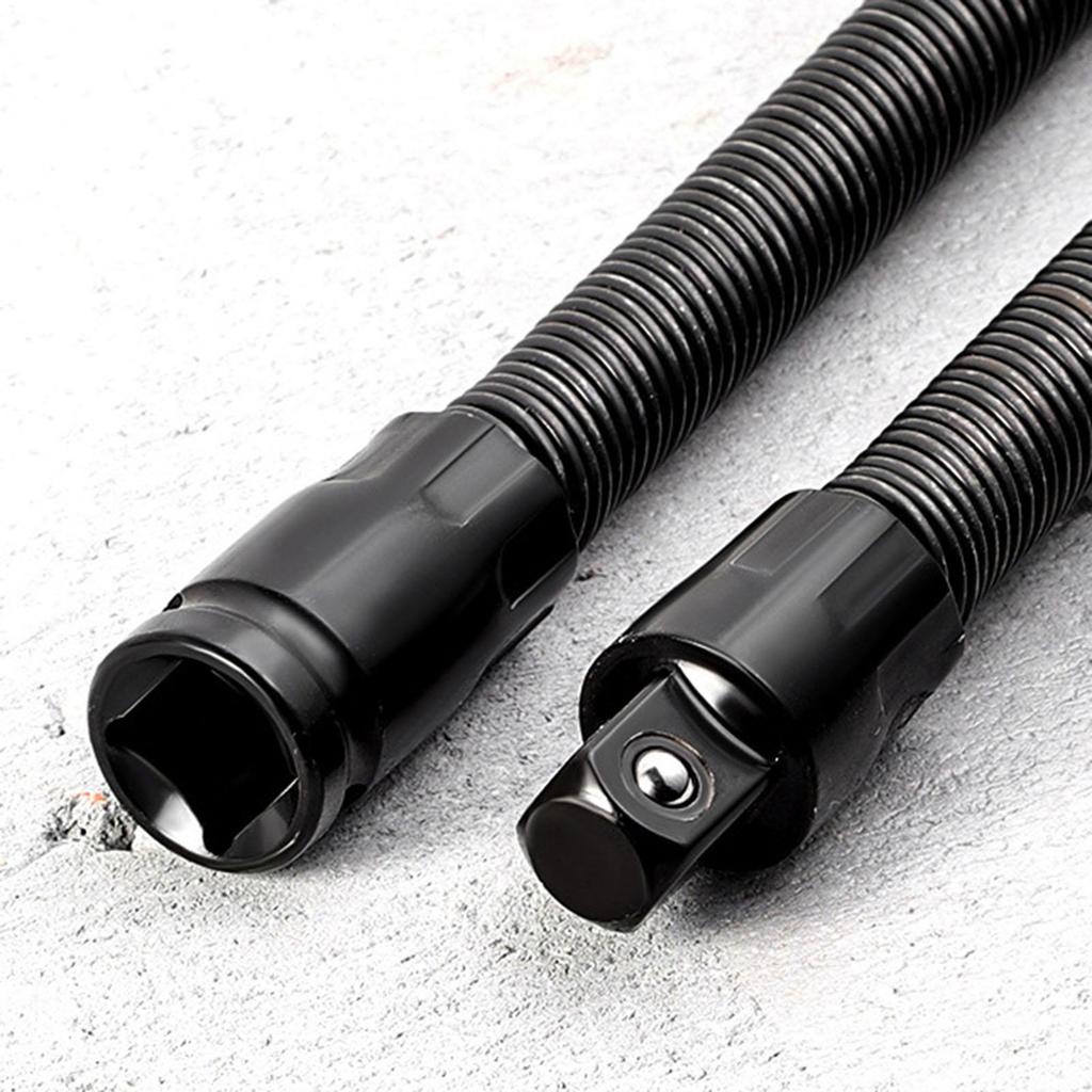 Flexible Socket Extension 1/2in Ratchet Swivel Attachment 360 Degree Rotating Universal Joint Extender For Auto Repair DIY