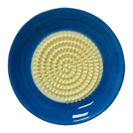 Ceramic Ginger Grater Plate, Manual Garlic Mincer Dish, Multifunctional Masher for Food, Kitchen Grinding Bowl for Ginger Garlic Puree