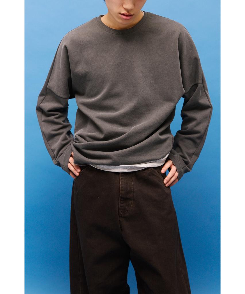 Haechinglum Dolman Sleeve Tee Dyed Charcoal