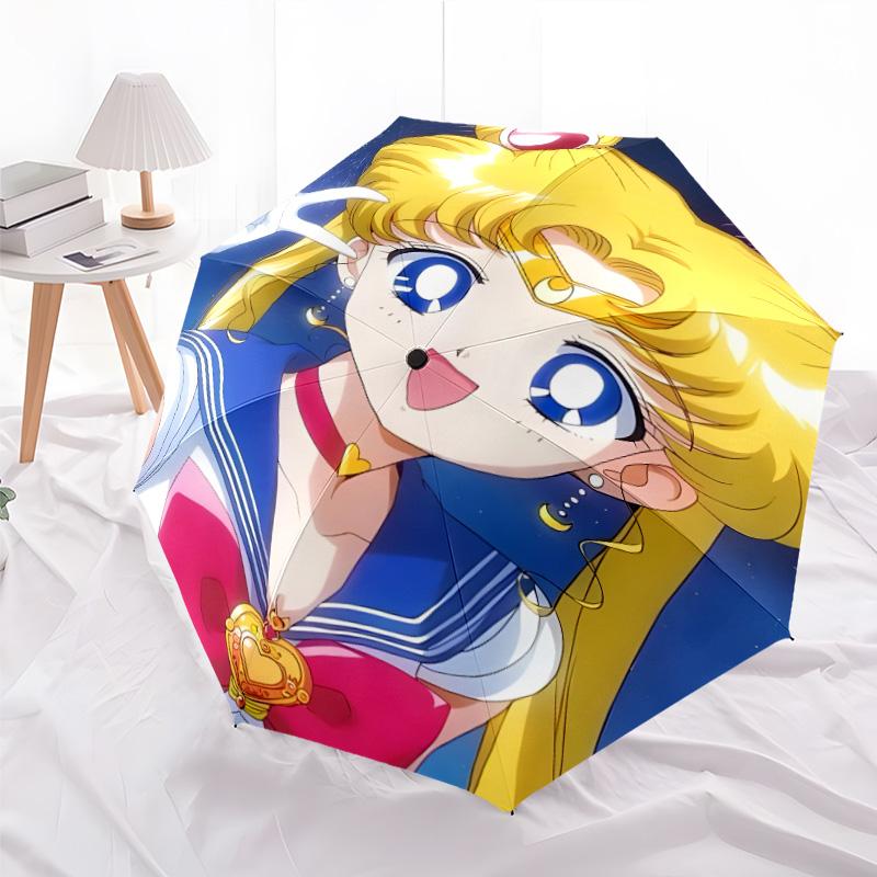 1pc Sailor Moon Umbrella, Sun Protection, And UV Shielding. It Has Eight Sturdy Ribs for Outdoor Use And Perfect As a Holiday Gift