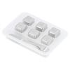 6Pcs Stainless Steel Ice Cubes Reusable Whiskey Wine Beer Beverages Ice Stone with Clamp