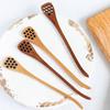Kitchen Cooking Drizzler Handmade Wooden Long Handle Spoon Mixing Stick Stirrer Honey Dipper