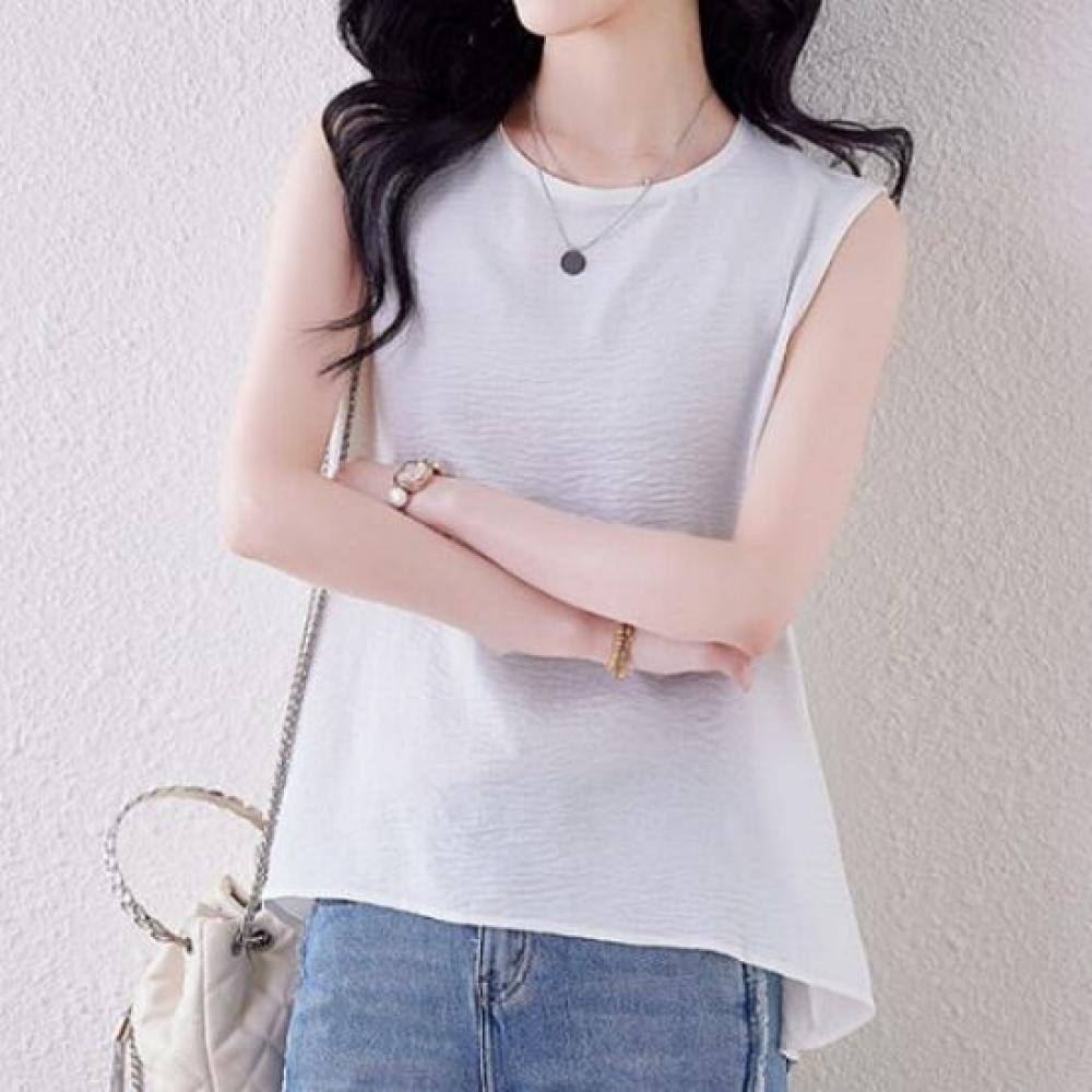 Navava Women Thin Cool Solid Sleeveless Blouse Nb2684