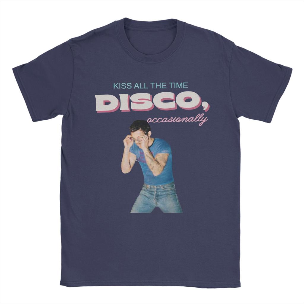 Harrys Styles Kuss Immer Disco Gelegentlich T-Shirt für Unisex 100% Baumwolle T-Shirt Rundhals T-Shirt Kurzarm Kleidung