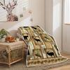 Bear Throw Blanket, Cabin Deer Art Forest Vintage Cozy Warm Super Soft Flannel Blankets for Couch Sofa Bed, Fleece Camping Blanket for Camper Outdoor