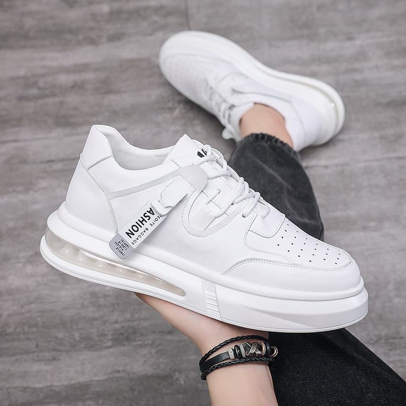 Niche men's shoes autumn and winter white shoes air cushion sports and leisure shoes trendy board shoes personalized versatile Wenzhou shoes