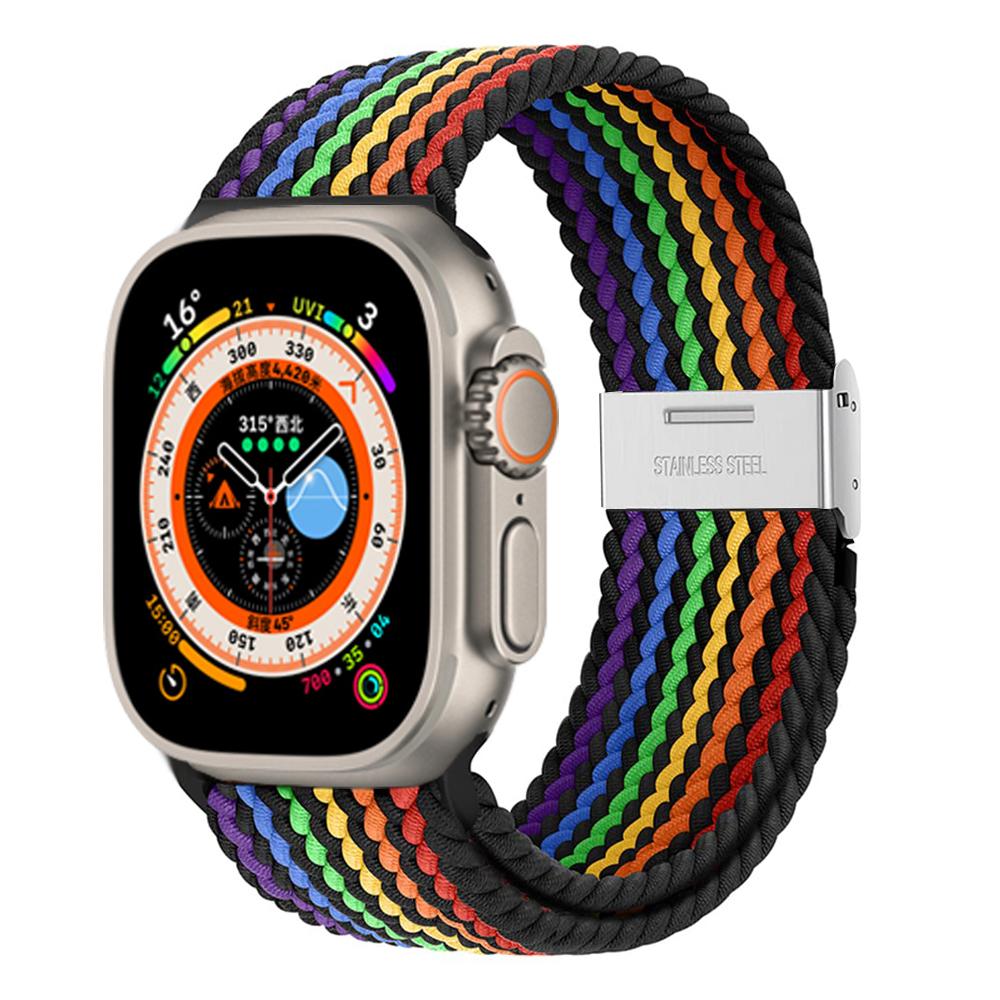 Strap For Apple Watch Ultra Band 49mm 45mm 44mm 40mm 41mm 42mm 40 45 Mm Braided Solo Loop Correa Bracelet Series 8 7 3 5 Se 6 4