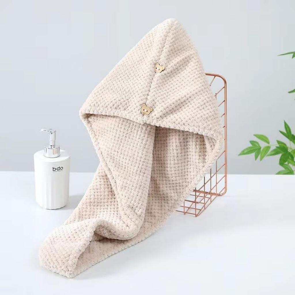 Women's Quick Dry Hair Towel Hat: Soft Microfiber, Super Absorbent and Quick Drying, Solid Colors .