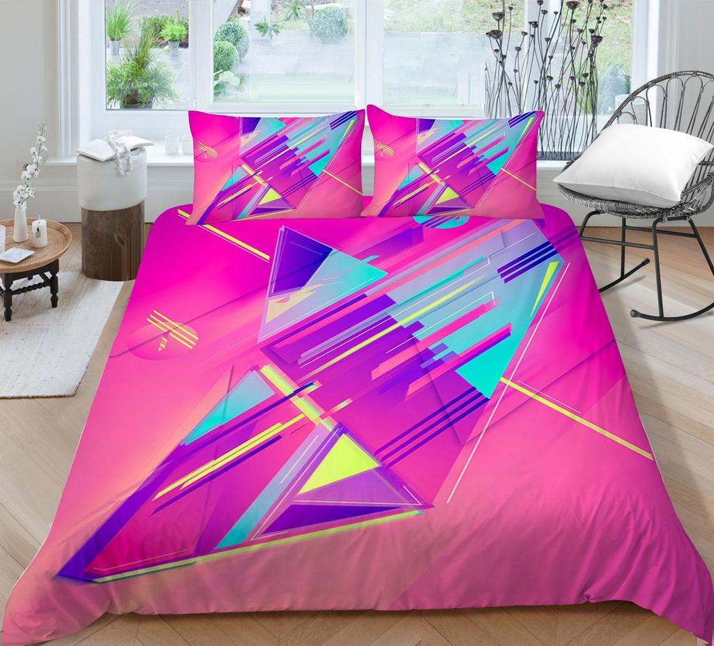 Povlečení s 3D barevným halo tiskem Jednolůžko Jednolůžko v plné velikosti se vzorem písku na polštář a povlak na přikrývku Pratelné a pohodlné Domácí dekorace