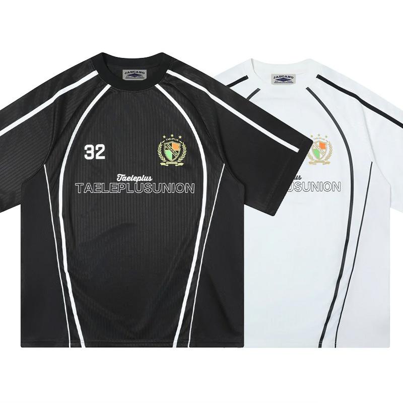American Retro Sports Jersey Short-sleeved Fans European and American Street Tide Brand Loose Fan Version
