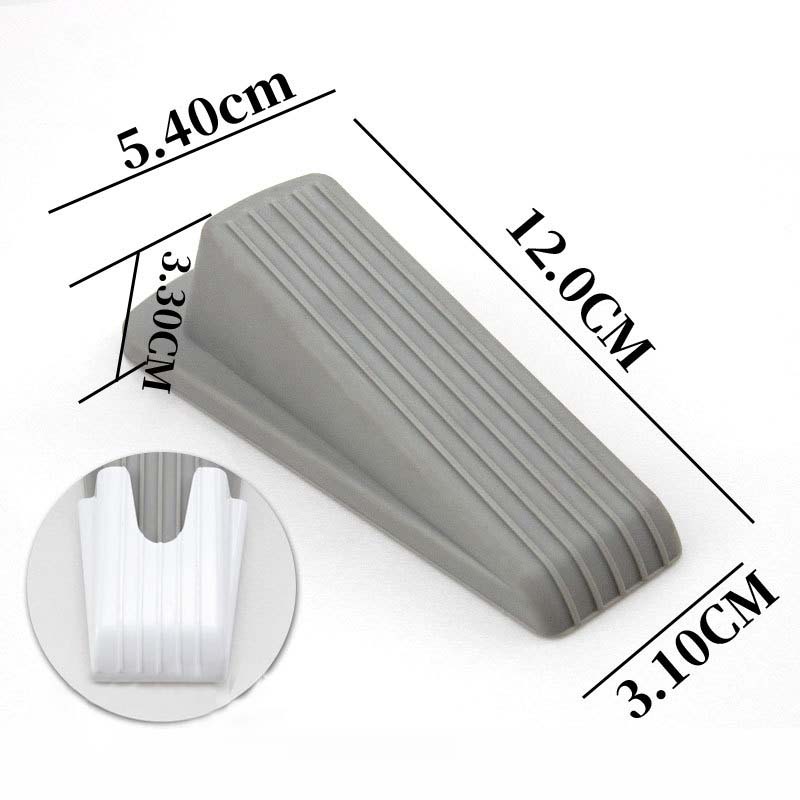 Silicone Door Stopper Self Adhesive Strong Suction Wall Protectors Hidden Mute Anti Collision Floor Holder 12*5.4*3.3cm