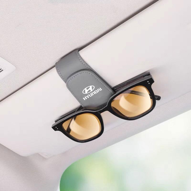 Car Sunglasses Clip Card Ticket Holder Sun Visor For hyundai i10 i20 i30 i40 ix35 Tucson N line Kona Santafe Sonata Accessories ZZ32
