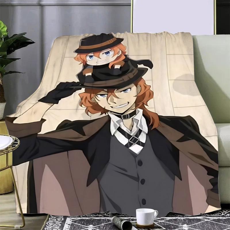Anime Bungo Stray Dogs Printed Blanket Picnic Blankets Warm Blanket Soft and Comfortable Blanket Home Travel Birthday Gift