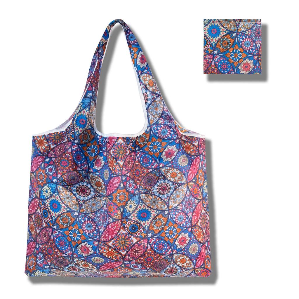 Eco-Friendly Large Capacity Foldable Tote Bag - Creative, Portable, Printed, and In Stock