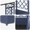 Raised Garden Bed with Trellis and Hanging Roof Gray 163.5 X 40 X 138 Cm PP