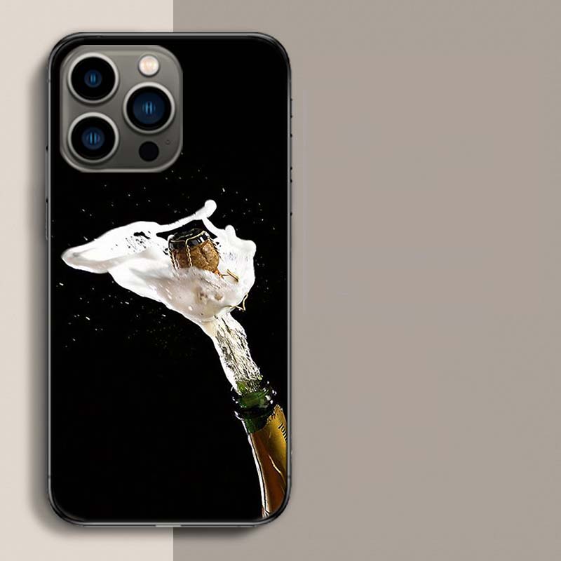 Open Champagne to Celebrate Phone Case For Iphone 17 Air 15 Pro 14 Plus 16 Pro Max 12 13 Mini 11 16E X XS Cover Cute Fundas