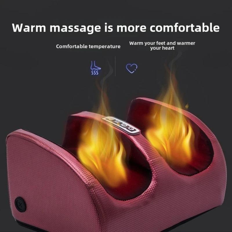 Massageador de Pés com Aquecimento Infravermelho com Nós Rolantes Shiatsu Massagem de Panturrilha com Compressão de Ar Relaxamento Muscular de Tecido Profundo
