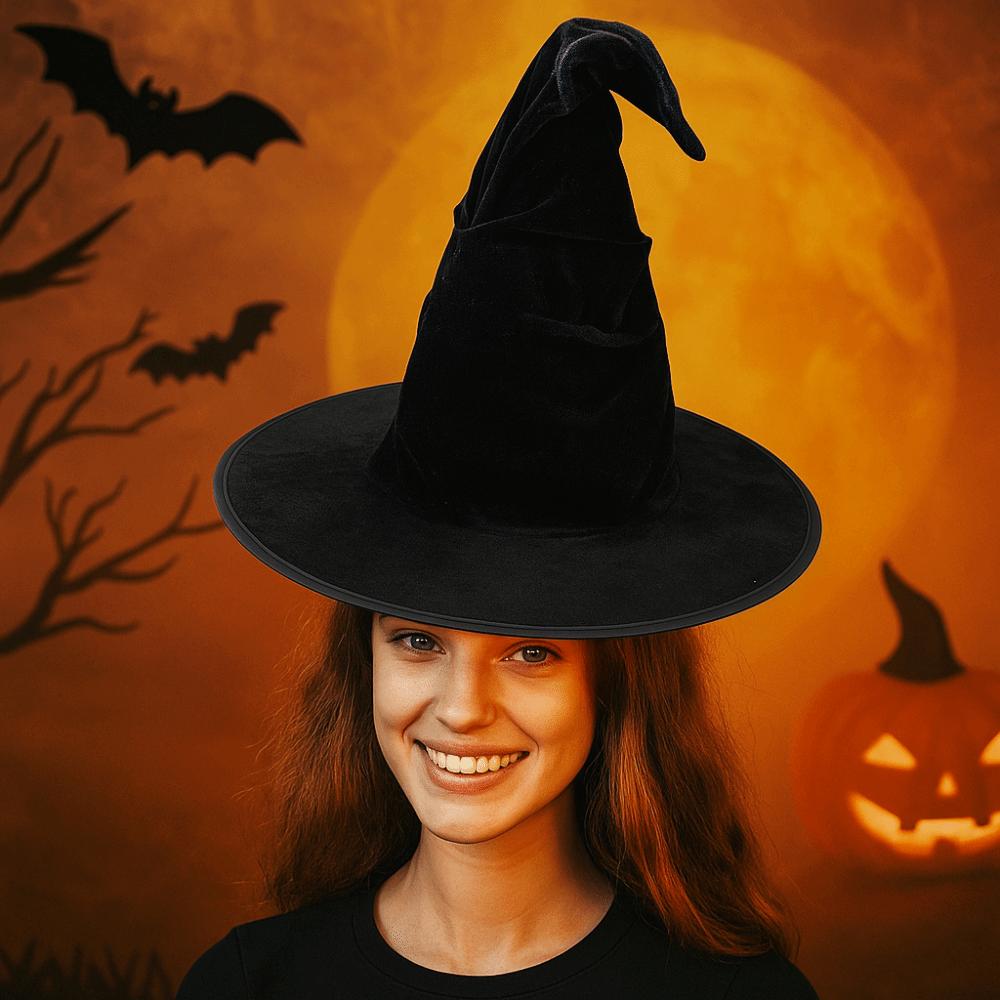 Star Wizard Cap Foldable Halloween Cap Easy To Storage Halloween Witch Hat Women Men