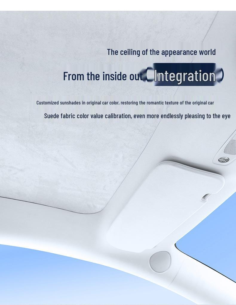 Tesla Model YL Sunroof Electrostatic Sunshade: Sun Protection and Heat Insulation for Panoramic Roofs