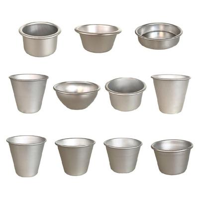 Set di 10 Stampini Piccoli per Torte in Alluminio, Stampini Metallici Antiaderenti per Cupcake e Budini