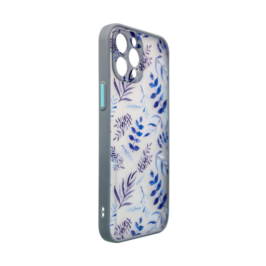Design Case Etui Do Samsung Galaxy A12 5G Pokrowiec W Kwiaty Ciemnoniebieski